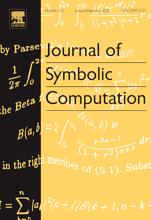 Go to journal home page - Journal of Symbolic Computation